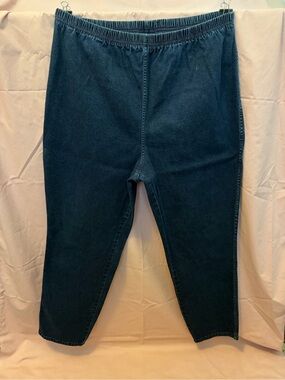 Avenue Denim Women's Dark Blue Elastic Waist Jeans All Size 22/24 Average